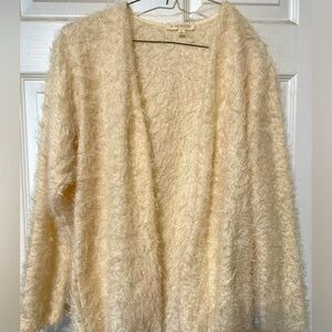 Cream Color Shirt/Sweater/Jacket Size Medium soft furry